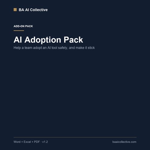 Cover of the AI Adoption Pack, version 1.2.