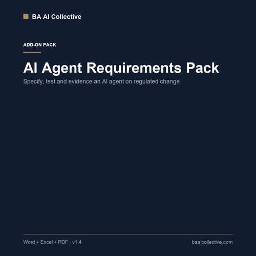 Cover of the AI Agent Requirements Pack, version 1.4.