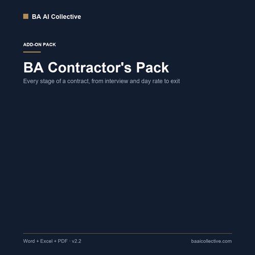 Cover of the BA Contractor’s Pack, version 2.2.